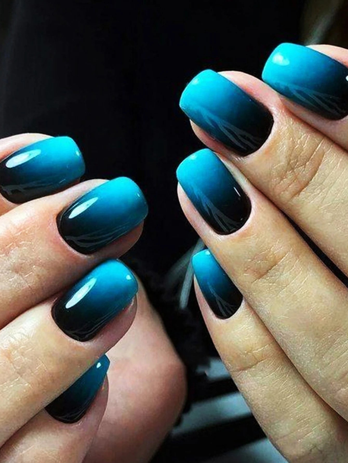 RUVIAA BEAUTY 24PCS Press-On Nails – Short Square Heart French Tips