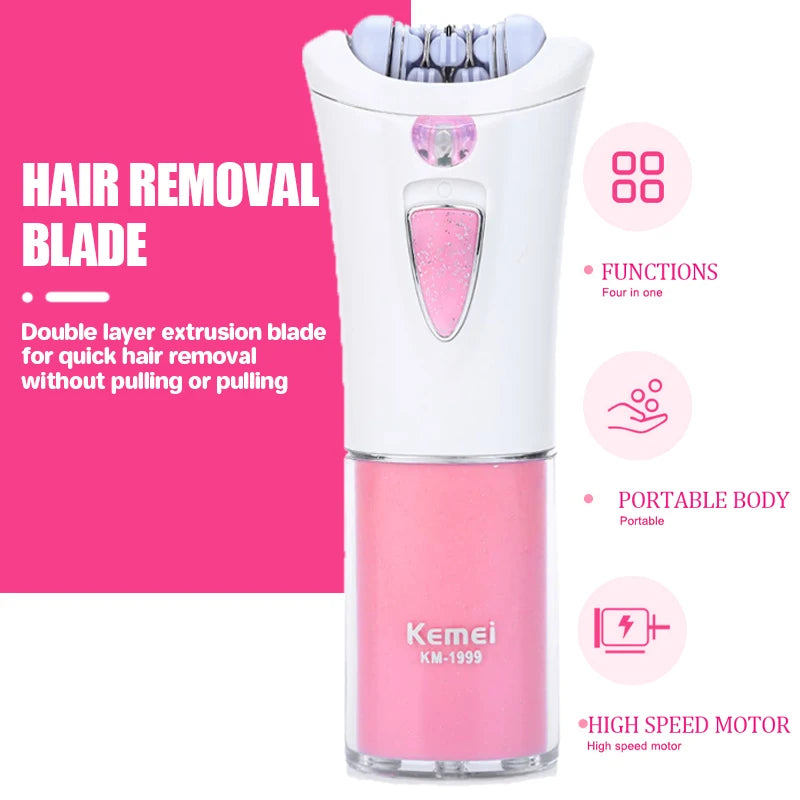RUVIAA BEAUTY Kemei KM-1999 | Portable Female Electric Epilator