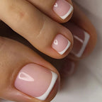 RUVIAA BEAUTY 24PCS Press-On Nails – Short Square Heart French Tips