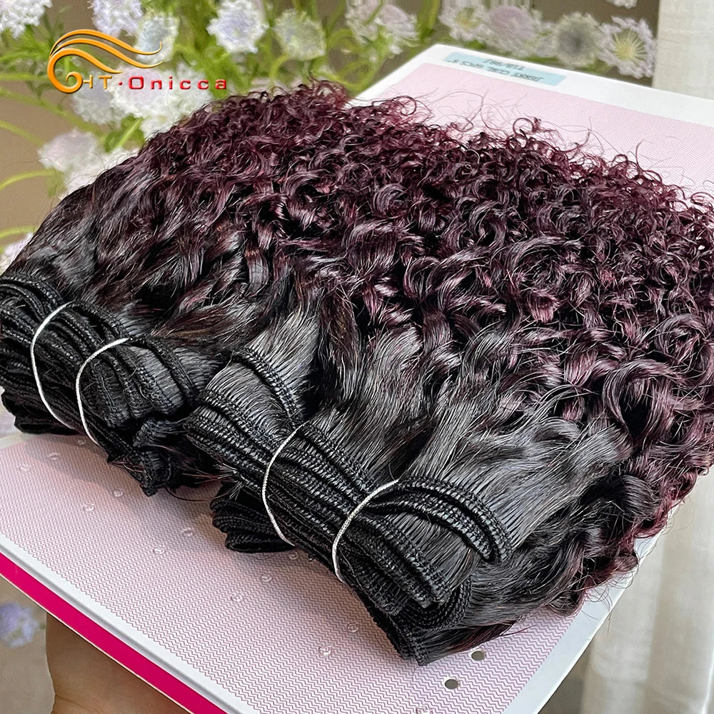 Curly 6 Bundles Deal Human Hair Bundles For Women Raw Indian Hair 100% Virgin Human Hair Weave Extension