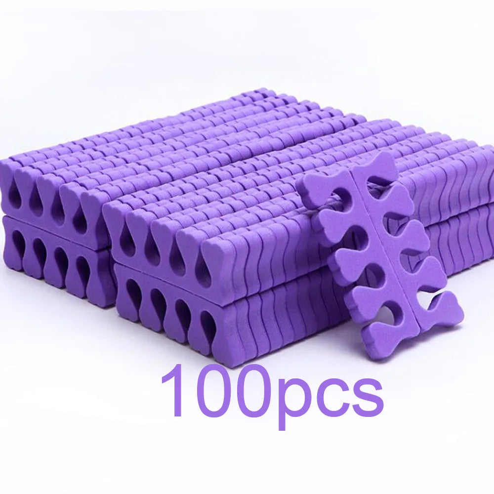 RUVIAA BEAUTY 50 Pairs Heart Design Toe Separators | Soft Flexible Foam for Manicure & Pedicure Nail Art