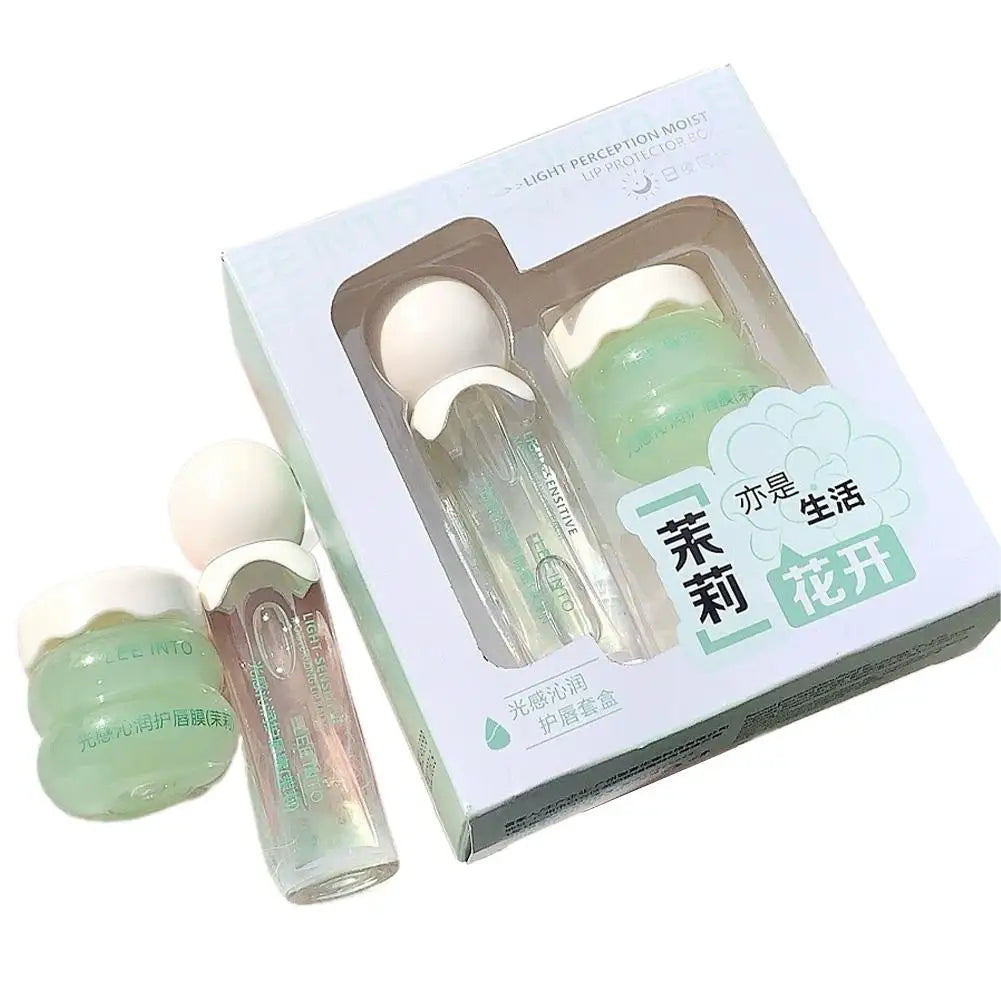 RUVIAA BEAUTY Strawberry & Jasmine Lip Mask & Oil Hydrating Set