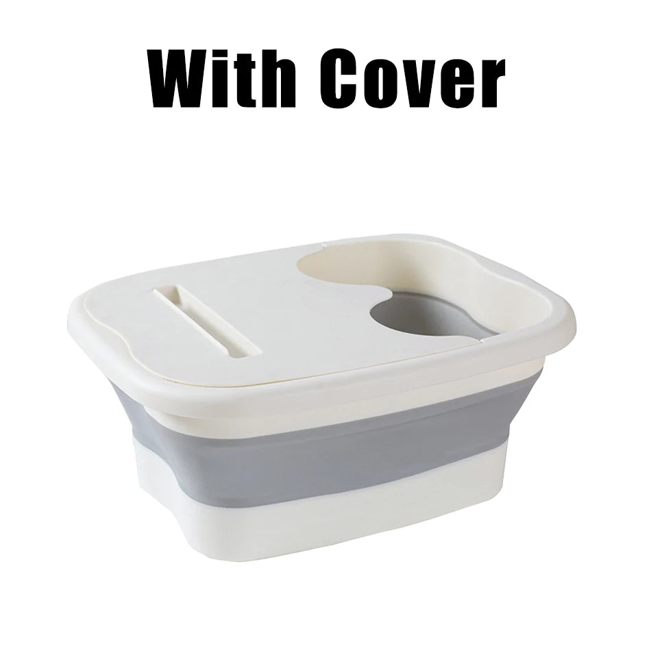 RUVIAA BEAUTY Foldable Foot Spa Massage Bucket | Portable Household Soaking Basin & Pedicure Sauna Bathtub