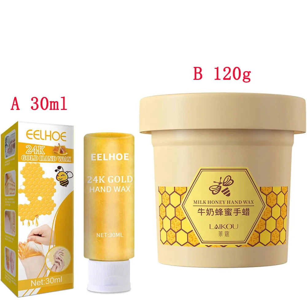 24K Gold Milk Honey Hand Care Masks Soothing Moisturizing Exfoliating Whitening Nourishing Hydrating Gel Hand Mask