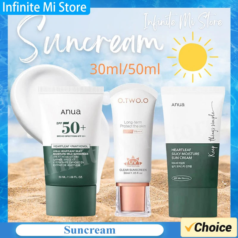 Moisturizing Sunscreen Skin Protection Refreshing Makeup Sunscreen Cream UV Anti-aging Resistance Sunscreen Skin Care 30ml/50ml