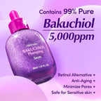 30ML EQQUALBERRY BAKUCHIOL Plumping Serum 5,000 PPM Retinol Alternative Vitamin C Serum Whitening Smoothing Facial Skin Care