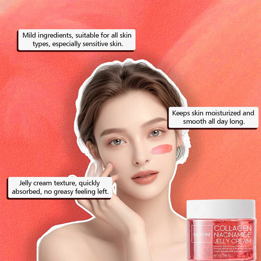 Collagen Jelly Cream Niacinamide And Hydrolyzed Collagen Strengthen The Skin Barrier Lasting Moisturizing The Skin Face Care
