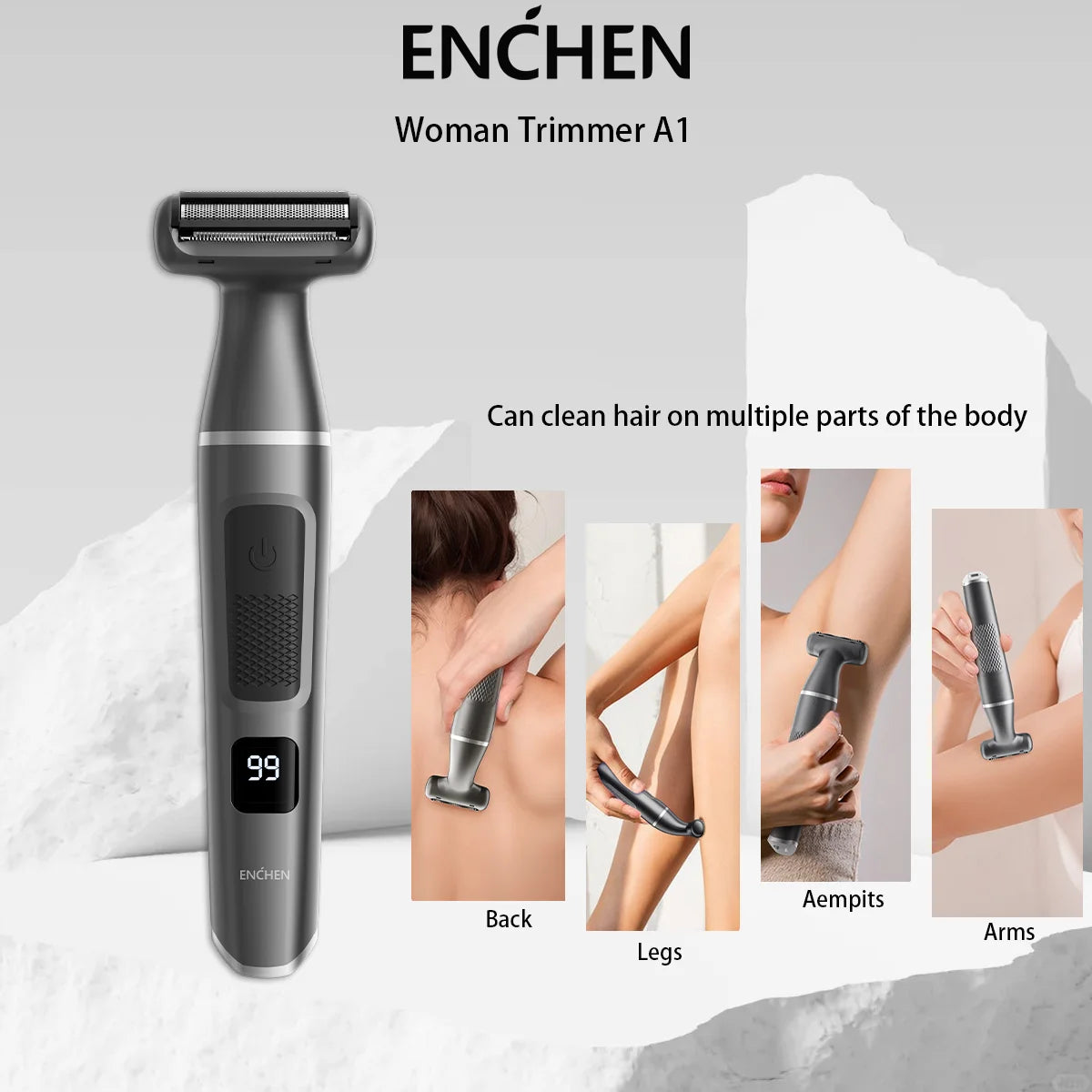 RUVIAA BEAUTY ENCHEN A1 Foil Shaver | Professional Cordless Body Trimmer