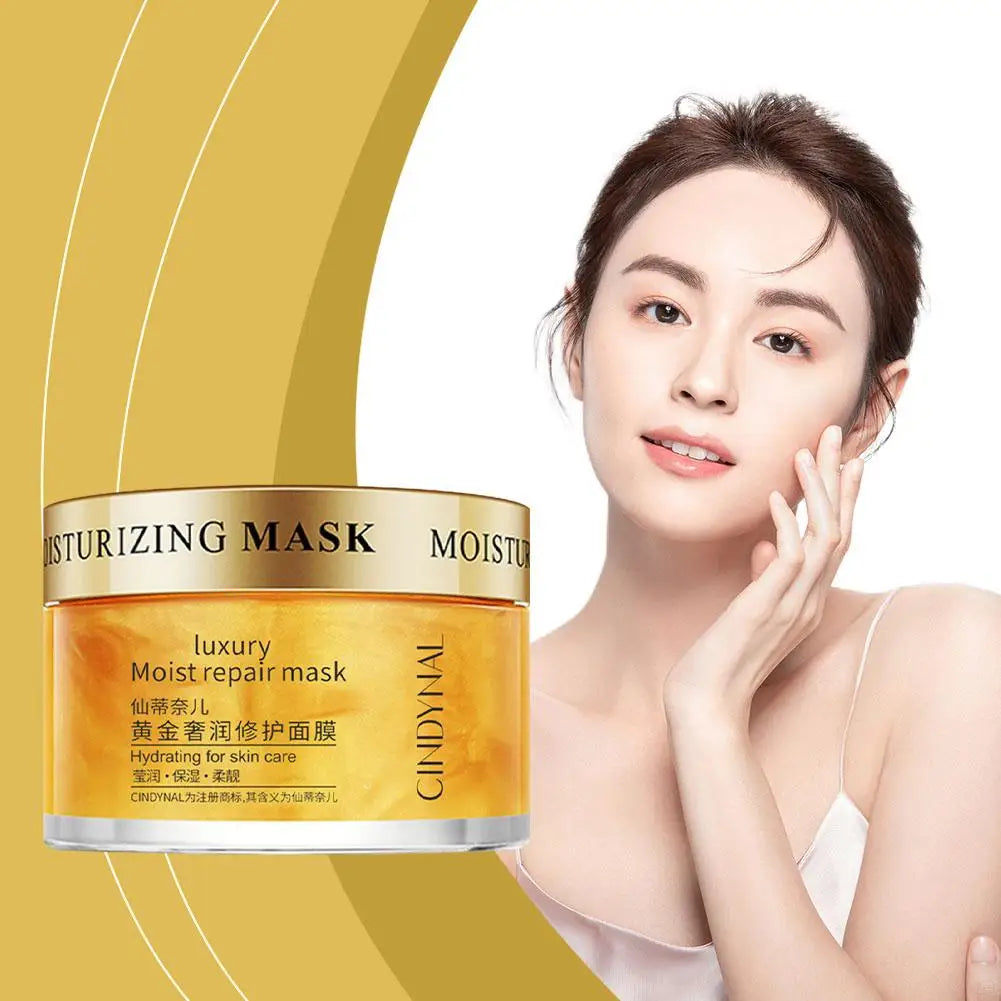 RUVIAA BEAUTY 120g 24K Gold Collagen Face Mask – Moisturizing, Firming & Nourishing Sleeping Cream