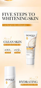 Rice Puree Skin Care Set & Soap Whitening Brighten Hydrating Moisturize  facial cleanser+toner+essence+lotion+cream skincare