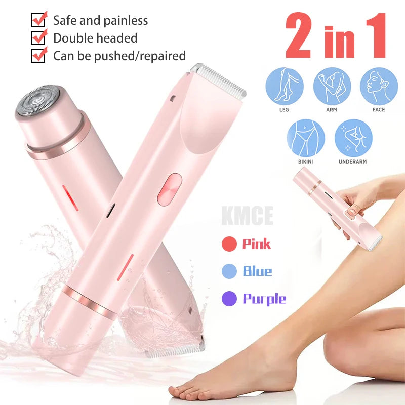 RUVIAA BEAUTY Mini Electric Epilator | Waterproof 2-in-1 Bikini Trimmer