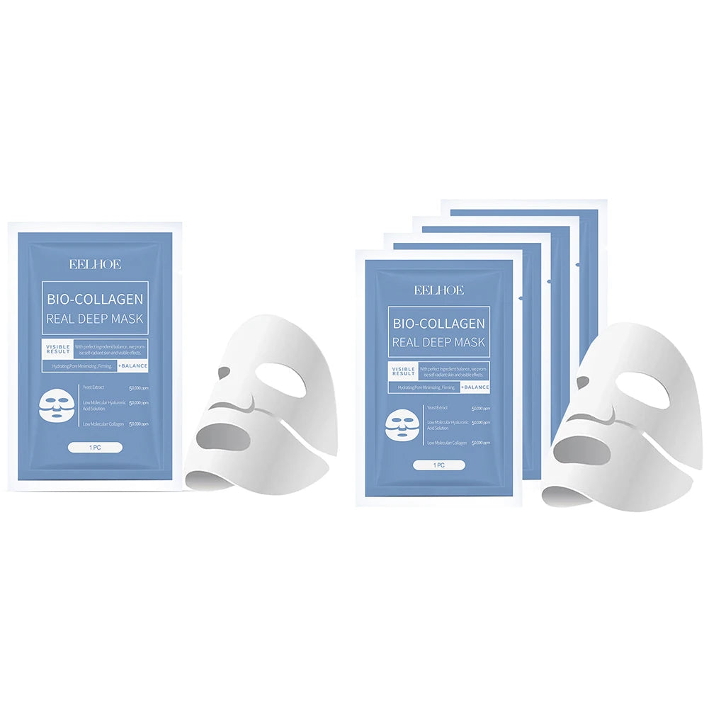 BioCollagen Real Deep Moisturizing Mask Anti-Wrinkle Lifting Face Mask with Hydrolyze Collagen Soluble Collagen Sheet Mask